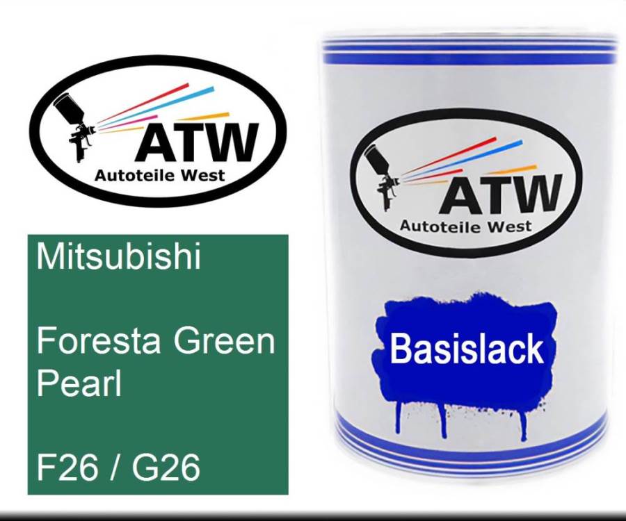 Mitsubishi, Foresta Green Pearl, F26 / G26: 500ml Lackdose, von ATW Autoteile West.